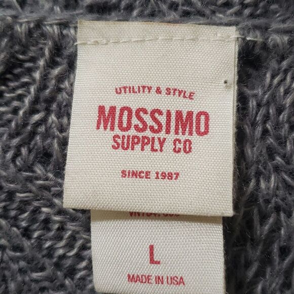 🔴 MOSSIMO Gray Crochet Open Knit Top Boxy Fit Dolman Short Sleeves - Picture 9 of 11